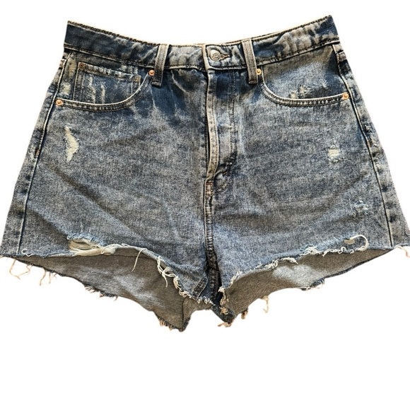 Wild Fable Distressed High Rise Cutoff Denim Shorts Size 6 - Picture 1 of 7